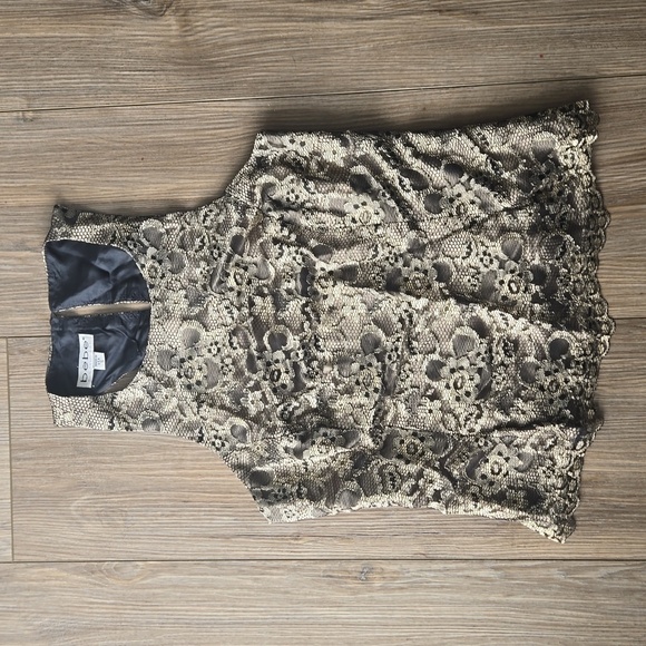 Vintage Y2K Bebe Floral Lace Overlay Sleeveless Top - Picture 1 of 8